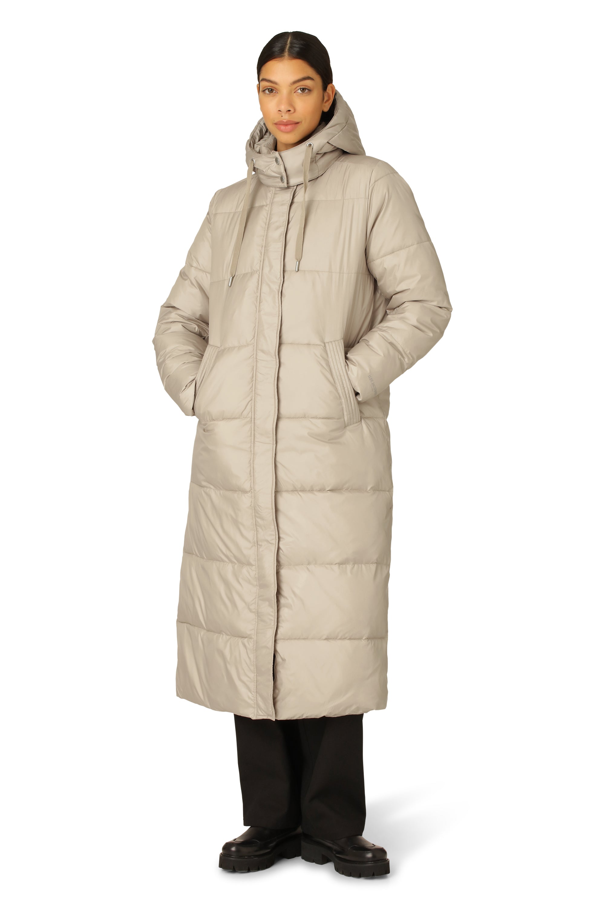 Ilse Jacobsen Hornbæk Outerwear Padded Long Coat Coat 163 Cobblestone